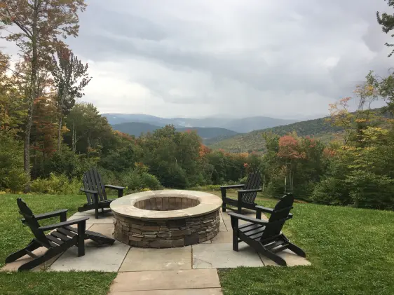 Firepit and chairs