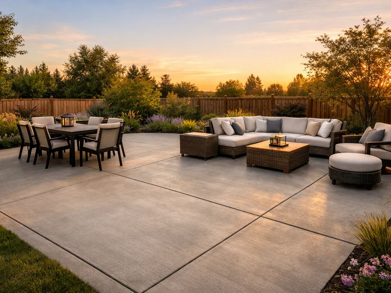 Concrete Patio Entertainment