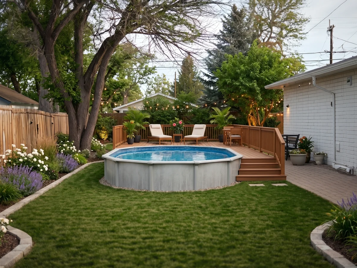 Above-Ground Pool with Wraparound Deck transformation example 1