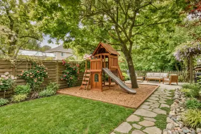 Yard design in spring