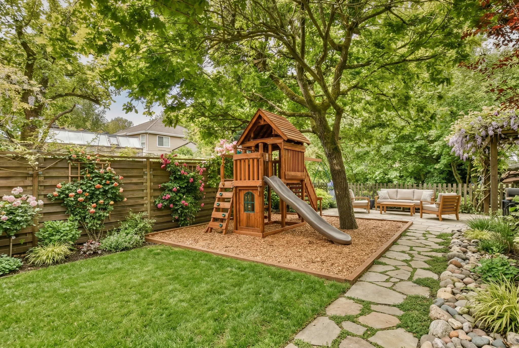 Yard design in spring